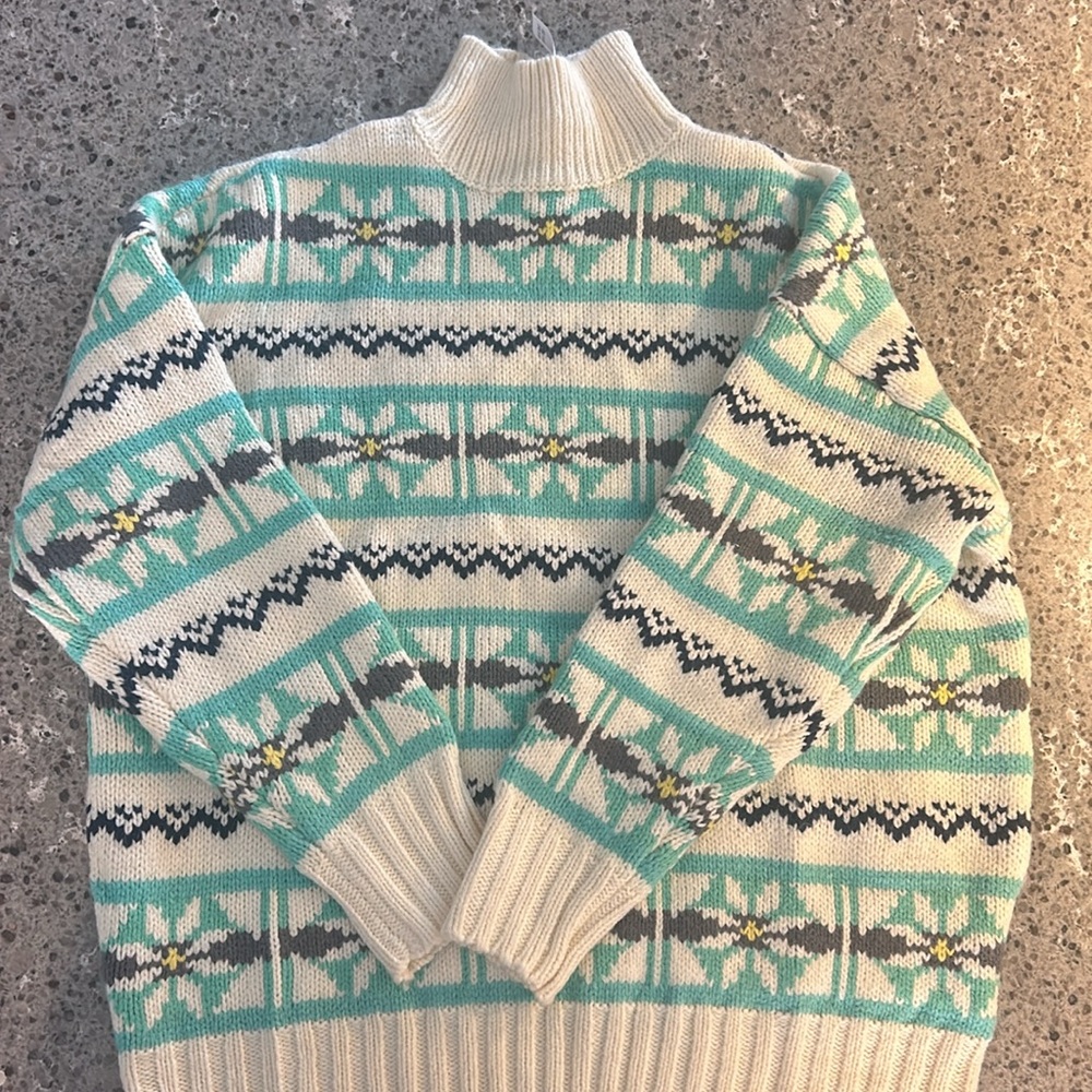 3 Women’s Fair Isle Sweaters, NWT, 1 AE Size S, 2 Vera Moto,  S/M, $35 for all